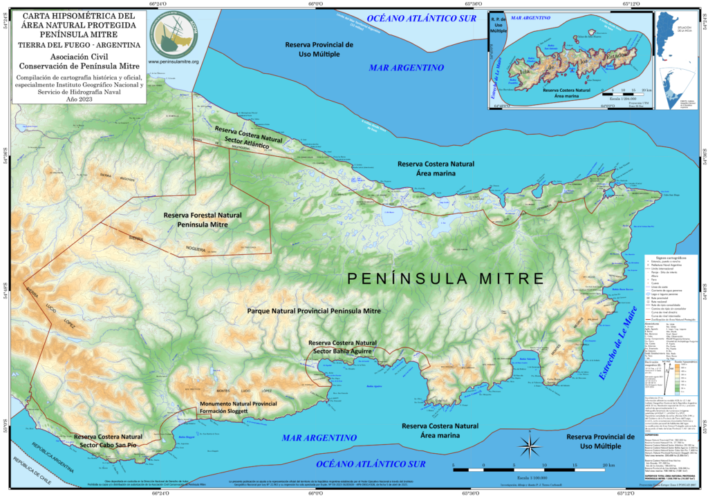 Mapa Peninsula Mitre Area Protegida Asociacion Civil Conservacion de Peninsula Mitre